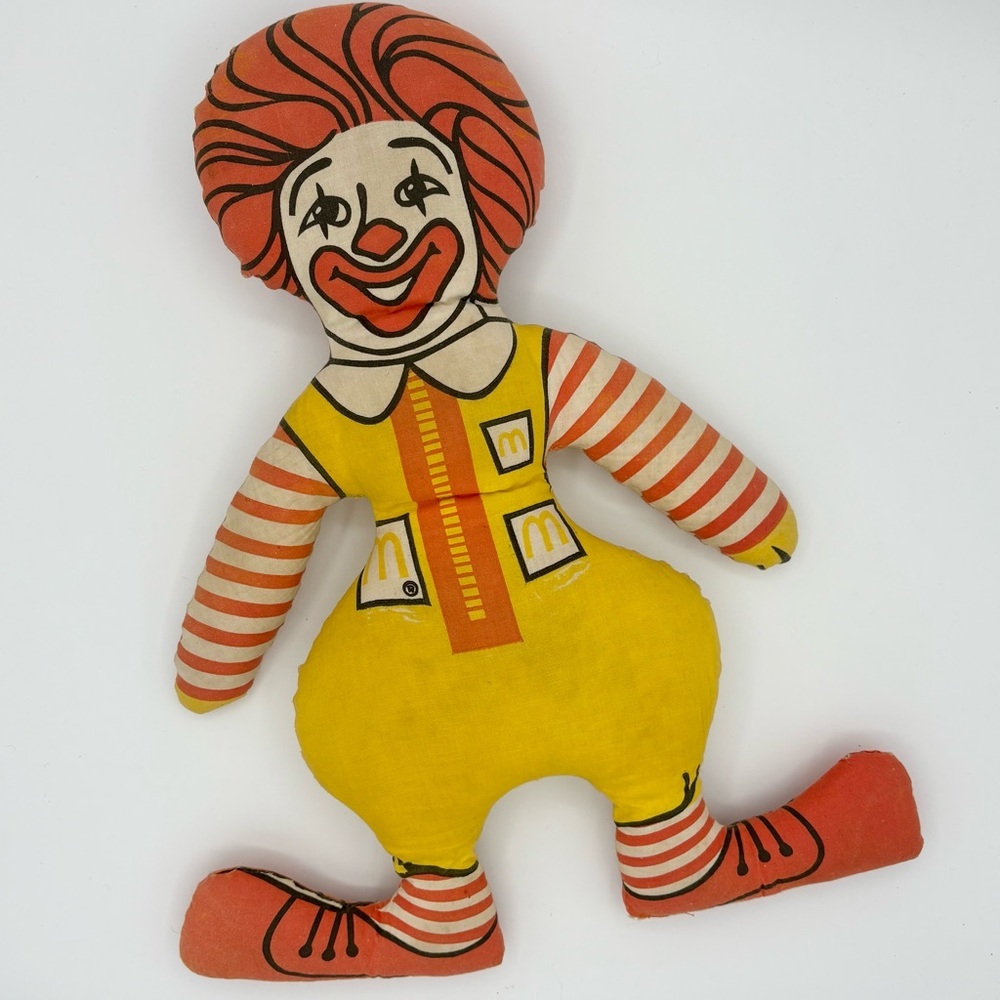 VINTAGE 1983 RONALD MCDONALD Advertising Mascot Plush Figure Doll McDonald’s